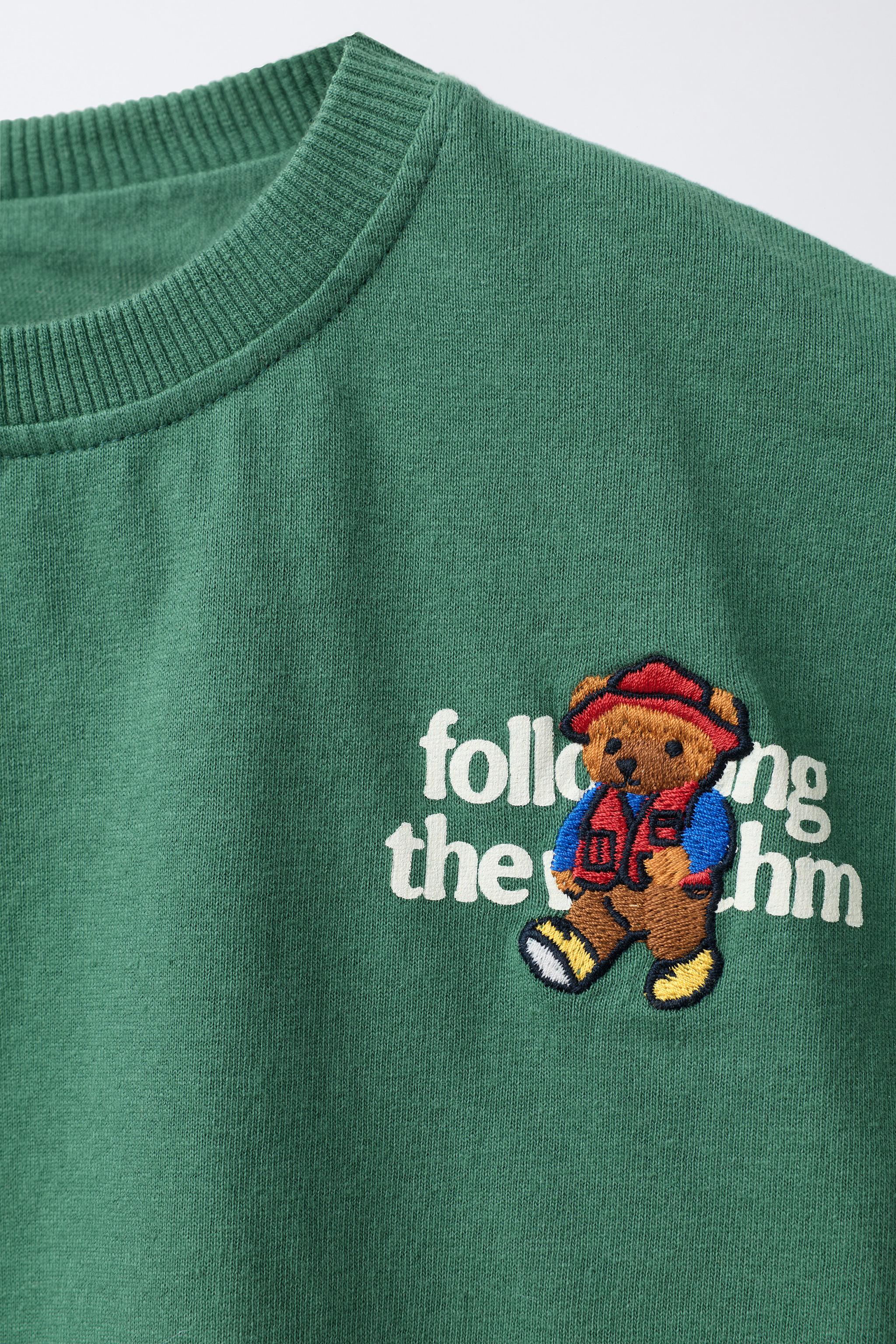 EMBROIDERED BEAR T-SHIRT